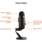 Logitech Blue Yeti USB Microphone for Gaming, Streaming, Podcasting, YouTube, Discord – Blackout Logitech Blue Yeti USB Microphone for Gaming, Streaming, Podcasting, YouTube, Discord – Blackout