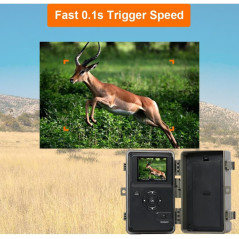 GardePro A3S 64MP Trail Camera - 1296p No Glow Night Vision, 0.1s Trigger