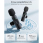 2 Pack Wireless Lavalier Microphones for iPhone, Android – Noise-Reduction Lapel Mics for Video, Podcast, Vlog 2 Pack Wireless Lavalier Microphones for iPhone, Android – Noise-Reduction Lapel Mics for Video, Podcast, Vlog