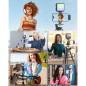 Kit de Vlogging pour iPhone/Android avec Microphone Sans Fil, Trépieds, Lumière RGB pour YouTube & TikTok Kit de Vlogging pour iPhone/Android avec Microphone Sans Fil, Trépieds, Lumière RGB pour YouTube & TikTok