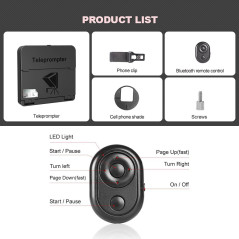 LENSGO TC7S : Téléprompteur Portable Mini pour Smartphone