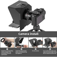AMBITFUL 7.5 Mini Teleprompter with Tripod for Smartphone & DSLR