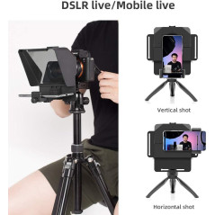 AMBITFUL 7.5 Mini Teleprompter with Tripod for Smartphone & DSLR