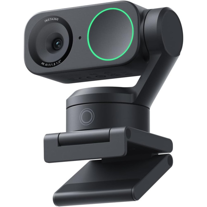 Insta360 Link 2 Webcam PTZ 4K 1/2 Sensor HDR AI Tracking Micro Annulation Bruit Contrôle Gestes