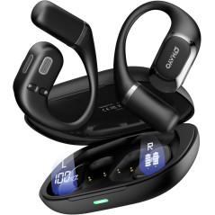 Casque Bluetooth 5.4 Open Ear avec Oreillette Ergonomique, Écran Digital, 40H, IPX6 - Noir