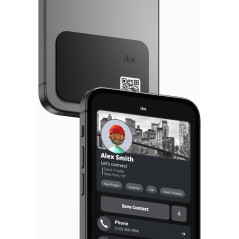 dot. Thin Digital Business Card - Tap Compatible with iPhone & Android (Black)