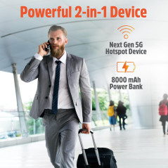 Solis Pro : Hotspot 5G Portable + Power Bank avec 22GB Data
