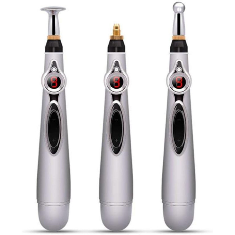 Stylo Acupuncture Électrique 3-en-1 pour Soulagement Douleur