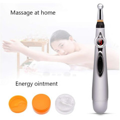 Stylo Acupuncture Électrique 3-en-1 pour Soulagement Douleur