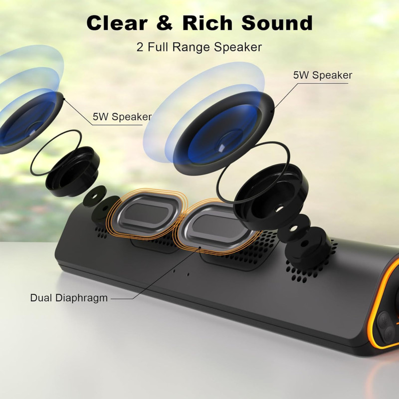 Enceintes Bluetooth SOULION R50 PC, LED & Son Surround
