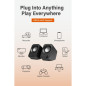 Enceintes stéréo PC 14W, USB, compactes avec inclinaison 30°, contrôle volume, noir Enceintes stéréo PC 14W, USB, compactes avec inclinaison 30°, contrôle volume, noir