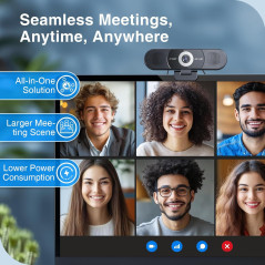EMEET C980 PRO 4K Webcam with Mic, Speakers & Wide Angle for Calls