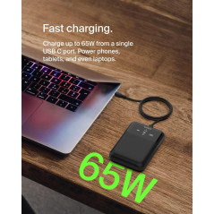 Chargeur Portable Belkin 20000mAh 65W USB-C & USB-A Noir
