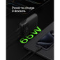 Belkin Power Bank 20000mAh 65W, Chargeur Portable 3 Ports USB-C & USB-A pour Laptop, iPhone, MacBook, iPad, Samsung - Noir Belkin Power Bank 20000mAh 65W, Chargeur Portable 3 Ports USB-C & USB-A pour Laptop, iPhone, MacBook, iPad, Samsung - Noir