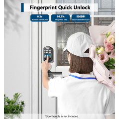 TEEHO TE002 Fingerprint Door Lock - Smart Keyless Entry Deadbolt