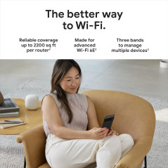 Google Nest WiFi Pro 6E - Kit 3 Routeurs Mesh Blanc Neige