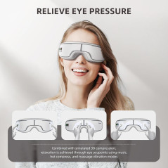 Massageur Yeux Chauffant avec Musique - Soulagement Migraine & Stress