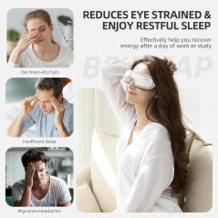 Massageur Yeux Chauffant avec Musique - Soulagement Migraine & Stress