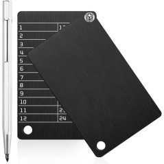 Hotop Portefeuilles Crypto & Stylo Marquage Métal Bip39 Noir