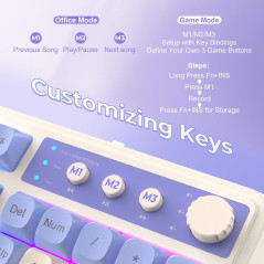 Clavier Gaming AULA 99 RGB Tri-Mode USB-C avec Pavé Numérique