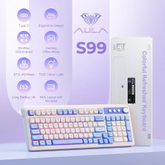Clavier Gaming AULA 99 RGB Tri-Mode USB-C avec Pavé Numérique