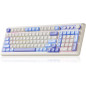 AULA 99-Key Tri-Mode RGB Backlit Mechanical Gaming Keyboard with Media Knob & Number Pad - Creamy Purple AULA 99-Key Tri-Mode RGB Backlit Mechanical Gaming Keyboard with Media Knob & Number Pad - Creamy Purple