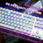 Clavier Mécanique Gaming Rétro Style Machine à Écrire RGB 104 Touches Blue Switch Blanc Clavier Mécanique Gaming Rétro Style Machine à Écrire RGB 104 Touches Blue Switch Blanc