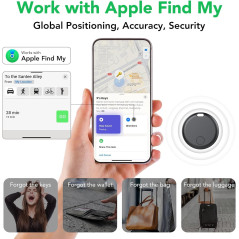 Air Tracker Tags 4-Pack : Localisateur Bluetooth Intelligent Compatible Apple Find My (iOS uniquement)