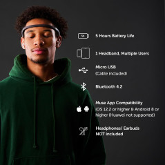 MUSE 2 Brain Sensing Headband | EEG Meditation & Neurofeedback Tracker
