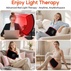 Thérapie par lumière rouge 3-en-1 pour visage et corps efficace