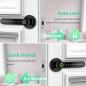 Serrure à empreinte digitale avec clavier, entrée sans clé pour porte de chambre, bureau, hôtel, appartement Serrure à empreinte digitale avec clavier, entrée sans clé pour porte de chambre, bureau, hôtel, appartement