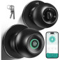 Serrure de Porte Biométrique à Empreinte Digitale avec Poignée, App Contrôle et Entrée Sans Clé Serrure de Porte Biométrique à Empreinte Digitale avec Poignée, App Contrôle et Entrée Sans Clé