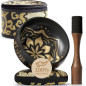 Handmade Tibetan Etched Singing Bowl Set with Case, Cushion, Mallet & Guide – Meditation & Stress Relief Tool Handmade Tibetan Etched Singing Bowl Set with Case, Cushion, Mallet & Guide – Meditation & Stress Relief Tool