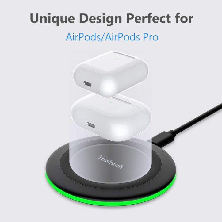 Chargeur sans fil Yootech 10W compatible iPhone 17/16/SE, Samsung Galaxy S25/S24/S23, AirPods Pro 3 Chargeur sans fil Yootech 10W compatible iPhone 17/16/SE, Samsung Galaxy S25/S24/S23, AirPods Pro 3