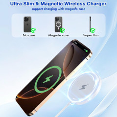Chargeur Sans Fil Magnétique Apple MagSafe 15W - Certifié MFi