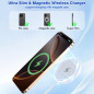 Chargeur Sans Fil Magnétique Apple MFi 15W 6FT pour iPhone 16/15/14/13/12 et AirPods Pro Chargeur Sans Fil Magnétique Apple MFi 15W 6FT pour iPhone 16/15/14/13/12 et AirPods Pro