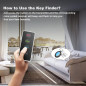 Localisateur de clés sans fil avec LED - 4 récepteurs et télécommande, idéal seniors, pour clés, téléphone, portefeuille, téléco