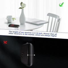 Simjar Key Finder with 131ft Range & Thin Receivers, 80dB+ Alarm