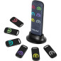 Localisateur de clés Simjar 80dB+ RF avec 1 émetteur, 6 récepteurs fins et télécommande en tissu, portée 40m Localisateur de clés Simjar 80dB+ RF avec 1 émetteur, 6 récepteurs fins et télécommande en tissu, portée 40m