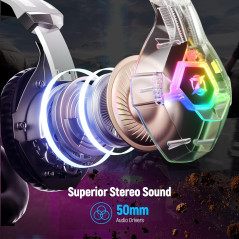 Casque Gaming Ozeino 7.1 PC, PS4/5, Xbox, Micro ANC, LED