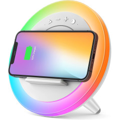 Enceinte Bluetooth Swarmir avec lumières, charge sans fil 5W, cadeau idéal pour adolescentes