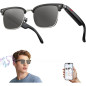 Lunettes de Soleil Intelligentes AI, Traduction 110+ Langues, Bluetooth, UV400, Commande Vocale, Noir Lunettes de Soleil Intelligentes AI, Traduction 110+ Langues, Bluetooth, UV400, Commande Vocale, Noir