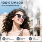 AI Smart Sunglasses with Translation, UV400, Bluetooth Speaker, Voice Control & Hands-Free Calling – Black AI Smart Sunglasses with Translation, UV400, Bluetooth Speaker, Voice Control & Hands-Free Calling – Black