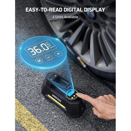AstroAI Portable Tire Inflator Pump with Digital Gauge & LED Light