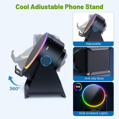 Enceinte Sans Fil Induction avec Support Téléphone Bluetooth RGB