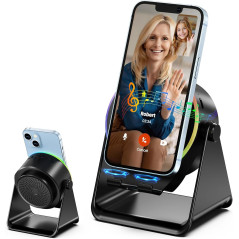 Enceinte Sans Fil Induction avec Support Téléphone Bluetooth RGB