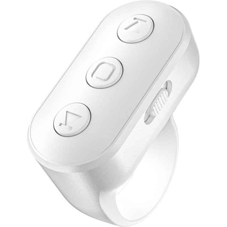 Wireless Scrolling Ring Remote for TikTok, YouTube, IG Shorts - Fingertip Page Turner Clicker (White) Wireless Scrolling Ring Remote for TikTok, YouTube, IG Shorts - Fingertip Page Turner Clicker (White)