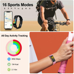 Montre Fitness IP68 : Compteur Pas, Calories, Fréquence Cardiaque