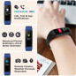 Montre Tracker Fitness Slim IP68 avec Podomètre, Moniteur Cardiaque, Sommeil & Calories pour Tous Montre Tracker Fitness Slim IP68 avec Podomètre, Moniteur Cardiaque, Sommeil & Calories pour Tous