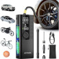 Compresseur d'air portable Airmoto avec manomètre numérique, LED, arrêt automatique - Pompe sans fil pour voiture, moto, vélo, b Compresseur d'air portable Airmoto avec manomètre numérique, LED, arrêt automatique - Pompe sans fil pour voiture, moto, vélo, b